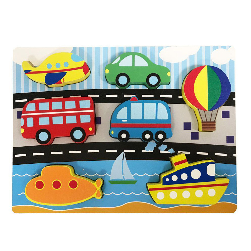 Formpuslespil Træ - Køretøj