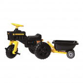 Plasto Trampetraktor med trailer - sort Plasto Trampetraktor med trailer - sort