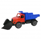 Plasto Stor Lastbil med Plov - Rød/Blå