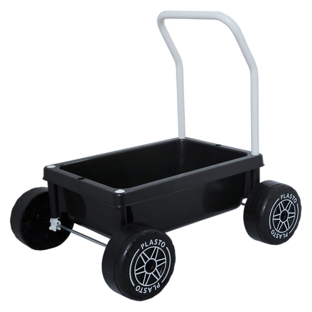 Plasto Lær at gå klapvogn - Sort