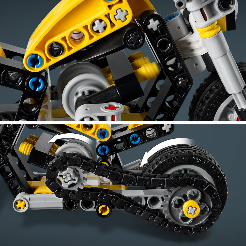 LEGO Technic - Gul motorcykel