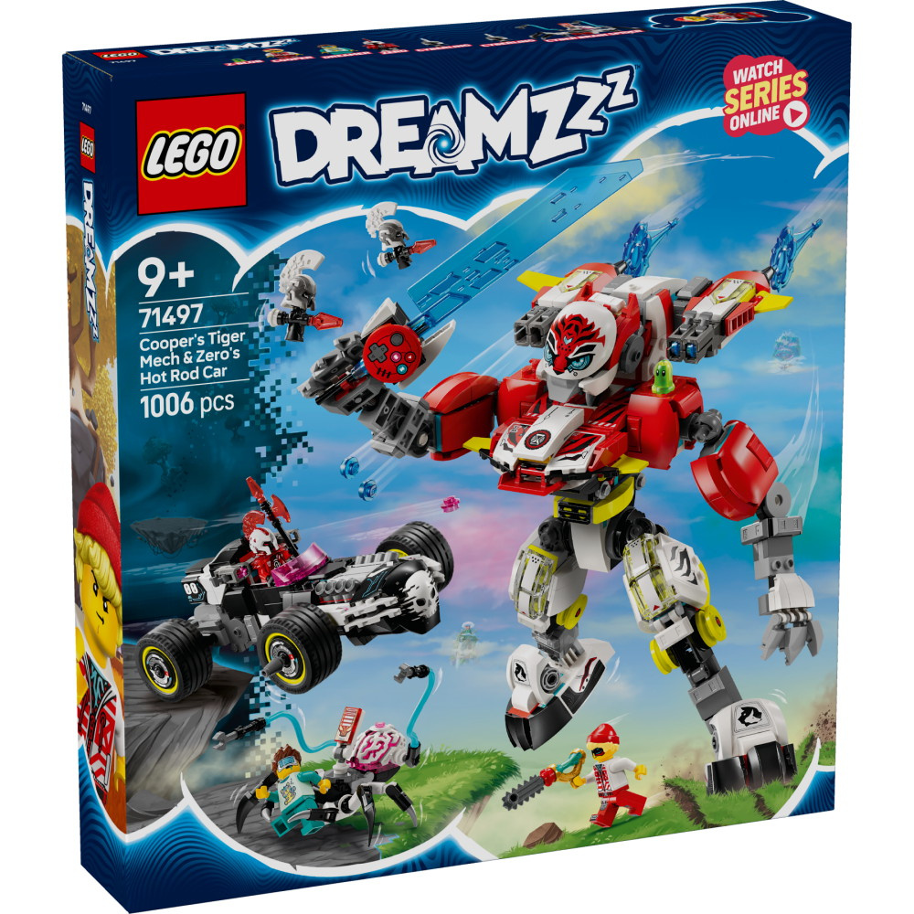 LEGO DREAMZzz - Coopers tigerrobot og Zeros hot rod-bil