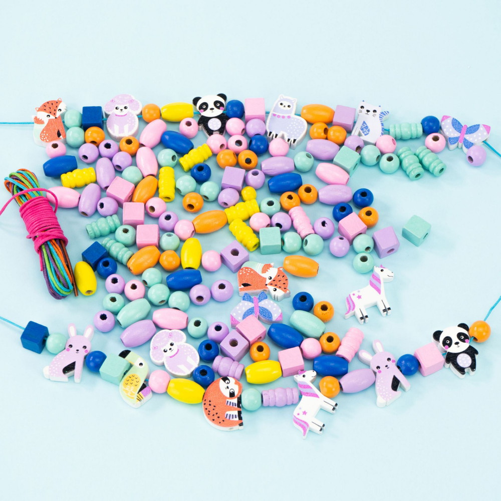 Nice Smykkesæt Træperler Dyr