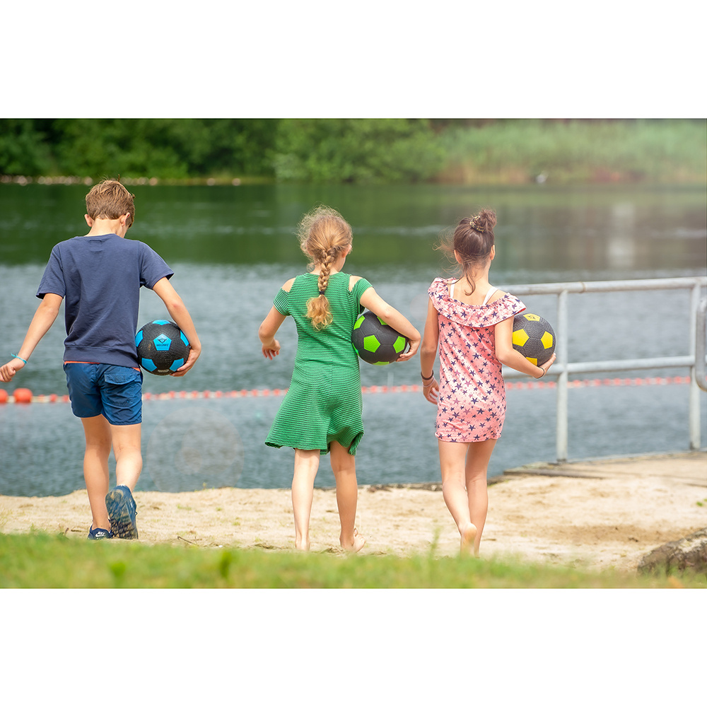 Fotboll Rubber Black Green sz 5