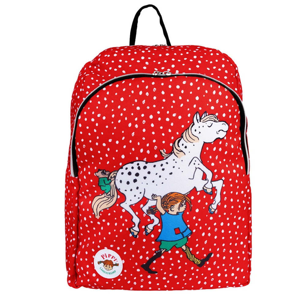 Pippi Langstrømpe Kisa Rygsæk Kraftig Rød