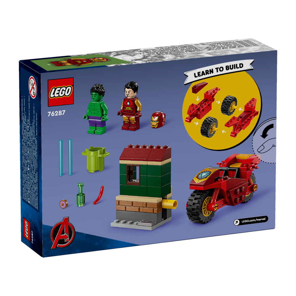 LEGO Marvel - Iron Man med motorcykel og Hulk