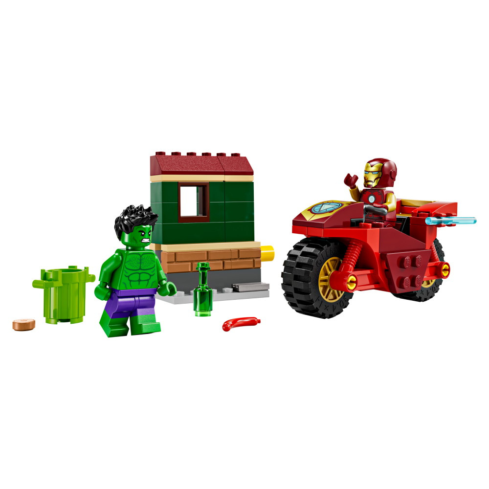 LEGO Marvel - Iron Man med motorcykel og Hulk