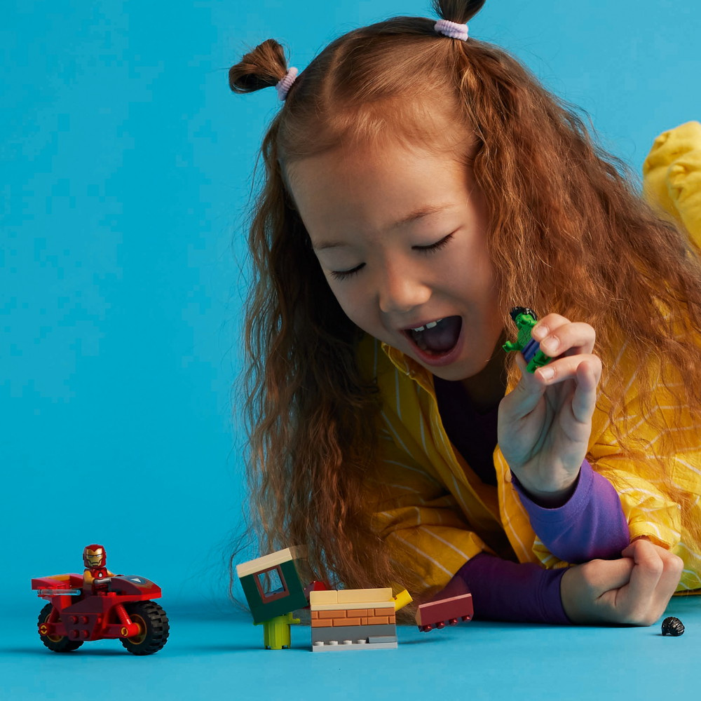 LEGO Marvel - Iron Man med motorcykel og Hulk