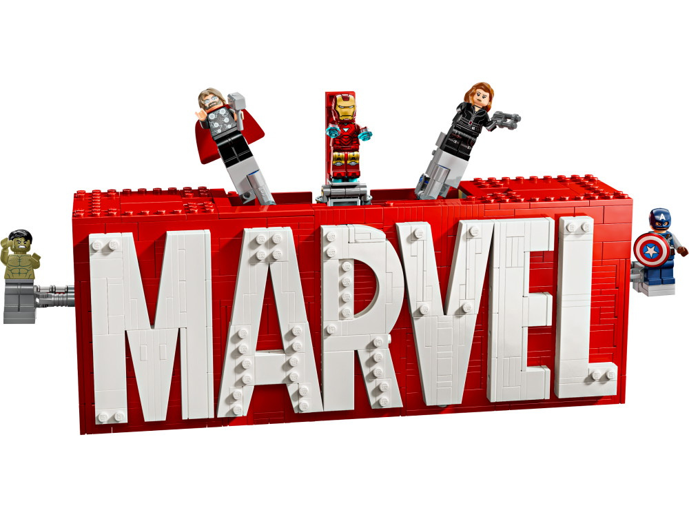 LEGO Marvel - MARVEL-logo og minifigurer