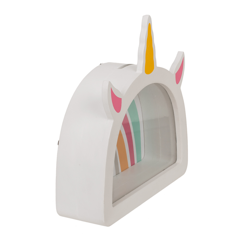 Wooden Savings Box - Unicorn