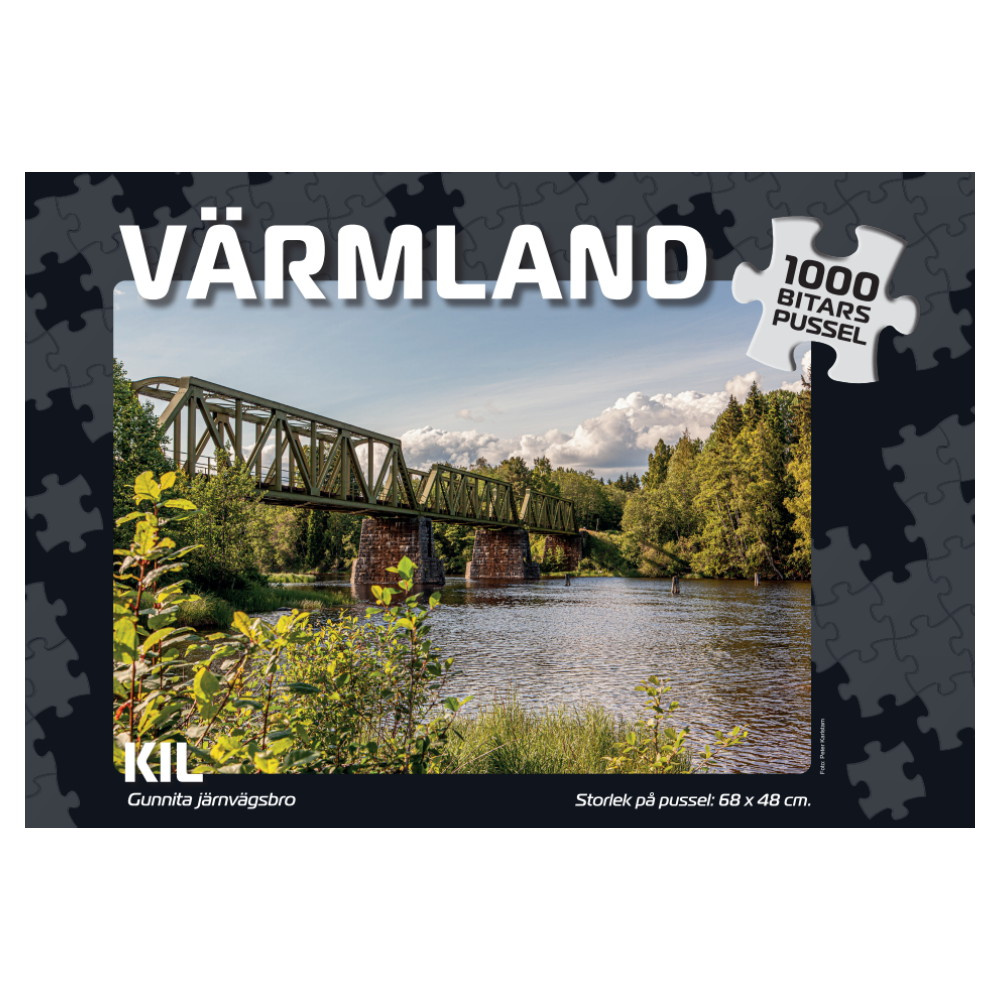 Puslespil: Kil Gunnita järnvägsbro 1000 Brikker