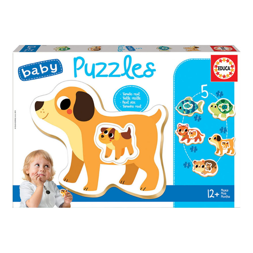 Puslespil Baby Dyr 2-4 Brikker