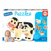 Puslespil Baby Bondegården 2-4 Brikker Puslespil Baby Bondegården 2-4 Brikker