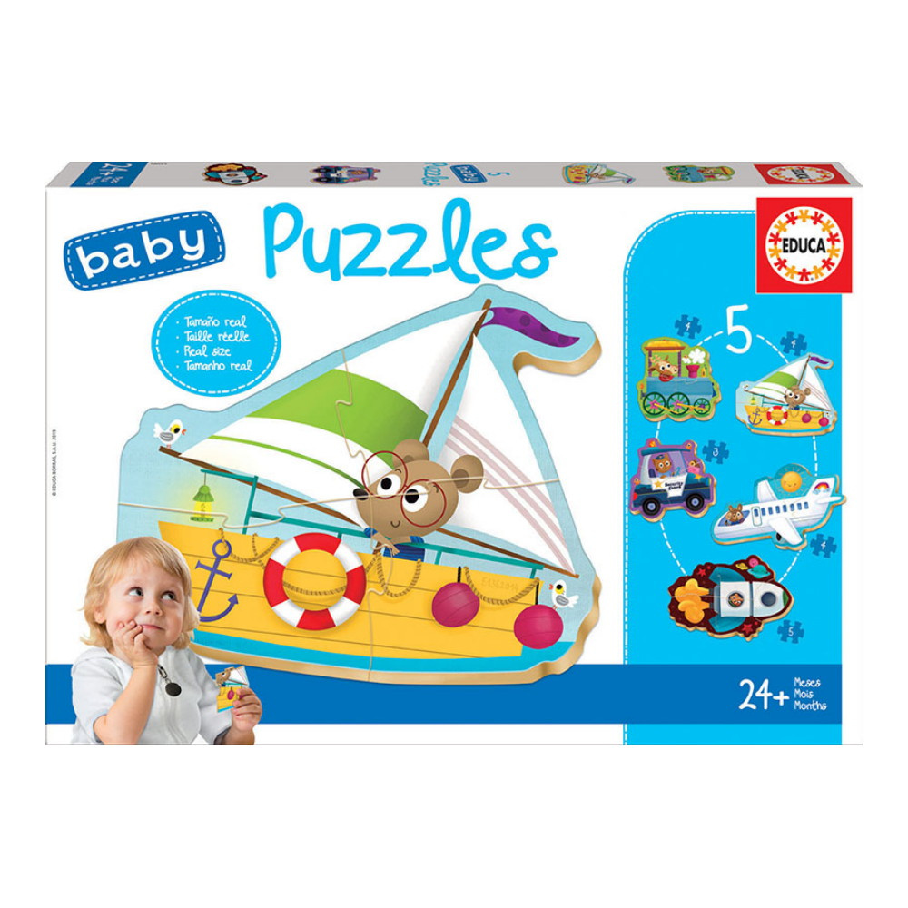 Puslespil Baby Vehicles 2, 3-5 Brikker