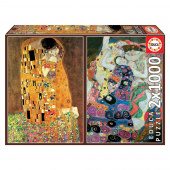 Educa Gustav Klimt - The Kiss + The Maiden 2x1000 Brikker Educa Gustav Klimt - The Kiss + The Maiden 2x1000 Brikker