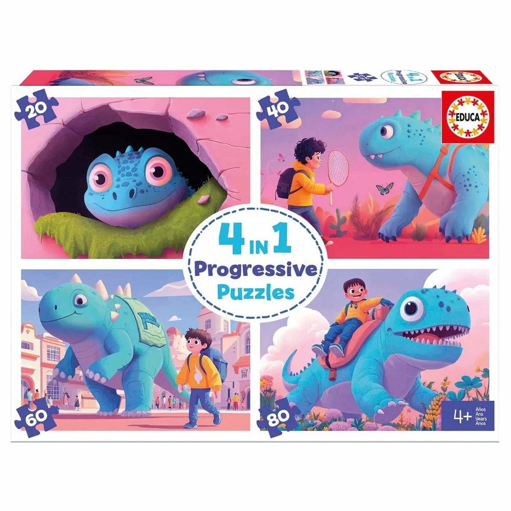 Educa Progressive: Friendly Dinos 20-80 Brikker