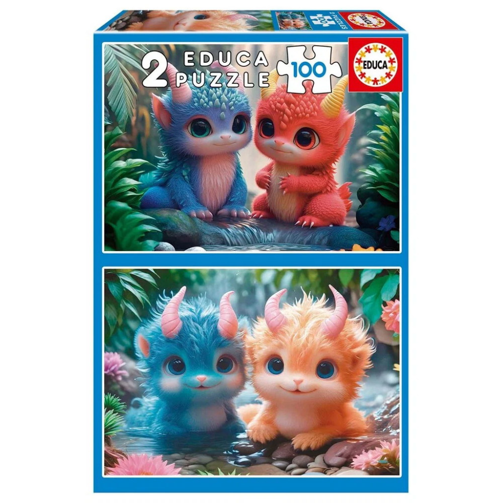 Educa: Cute monsters 2 x 100 Brikker