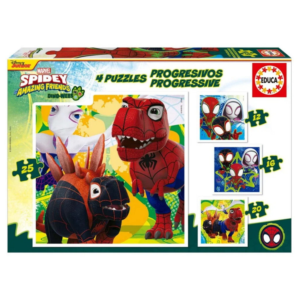 Educa Progressive: Marvel Spidey and his Amazing Friends Dino-Webs 12-25 Brikker