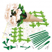 Floral Art 6 White Roses Handicraft Kit Floral Art 6 White Roses Handicraft Kit