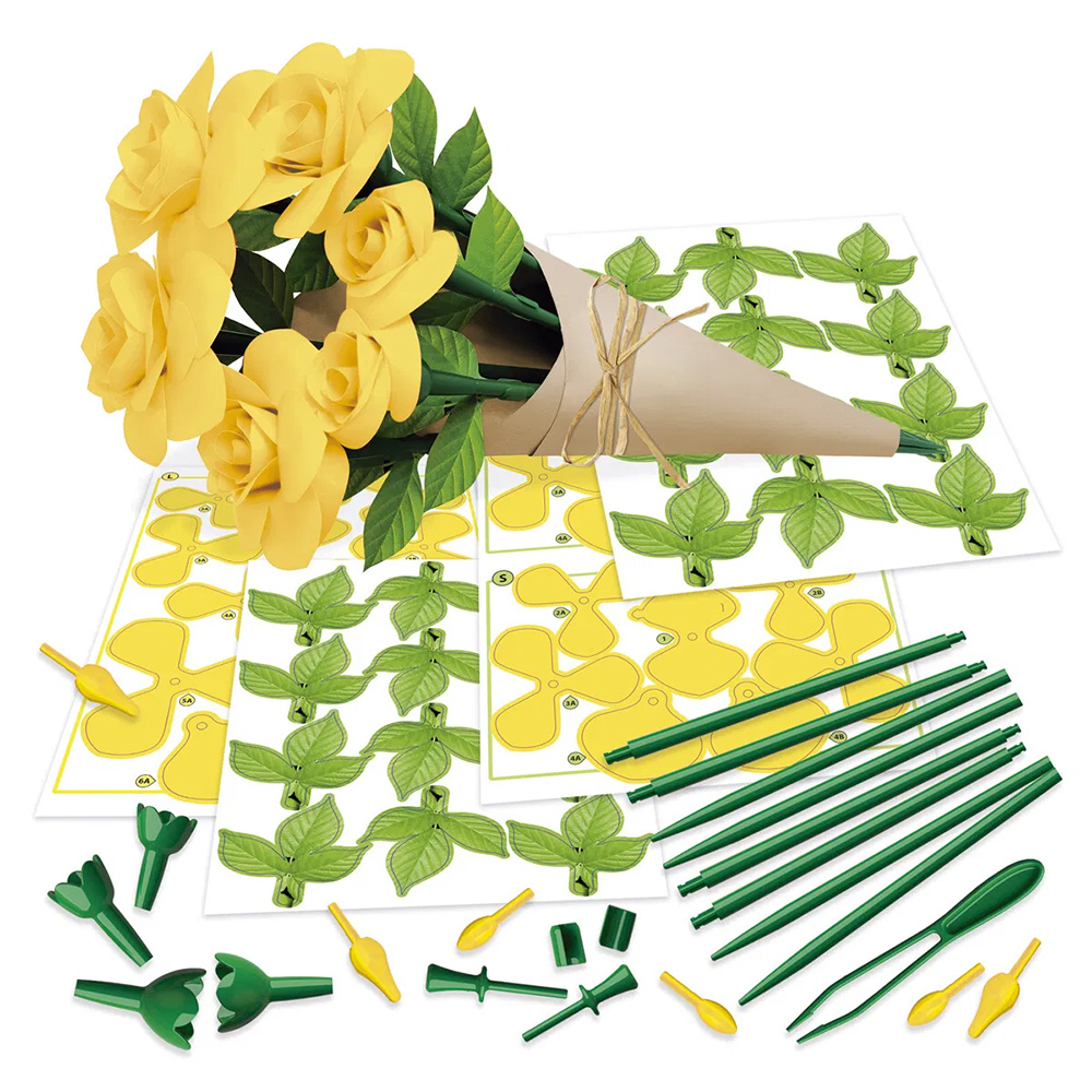 Floral Art 6 Yellow Roses Handicraft Kit