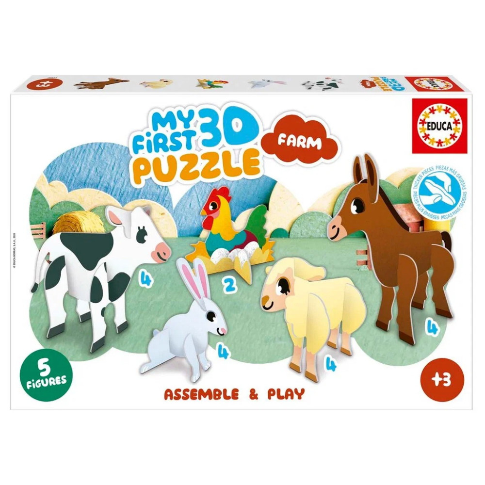 Educa My First 3D Puzzle - Farm 18 Brikker