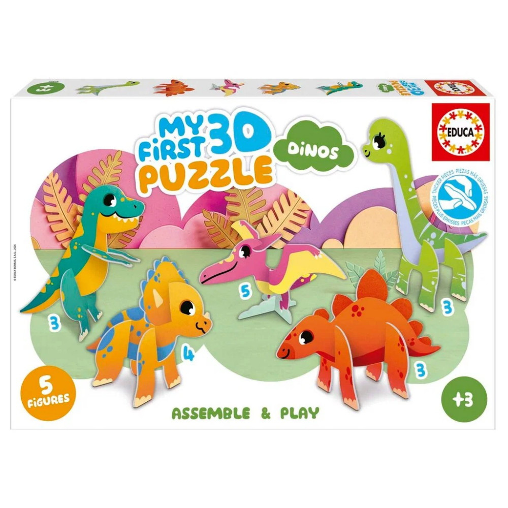 Educa My First 3D Puzzle - Dinos 18 Brikker