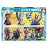 Educa: Disney Zootropolis 2 - Multi 4, 50-150 Brikker Educa: Disney Zootropolis 2 - Multi 4, 50-150 Brikker