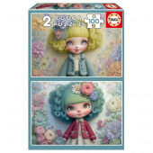 Educa: Flower girls 2 x 100 Brikker Educa: Flower girls 2 x 100 Brikker