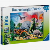 Ravensburger: Dinosaurier 100 brikker XXL