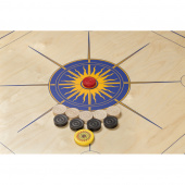 Carrom Standard Blue-Yellow Carrom Standard Blue-Yellow