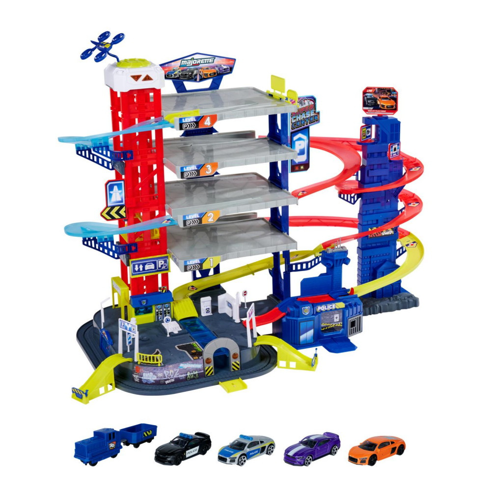 Majorette Super Konkurrencecenter Med 5 Køretøjer