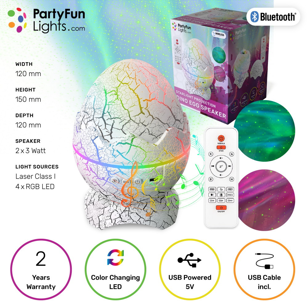 PFL Dinosauræg-stjerneprojektor