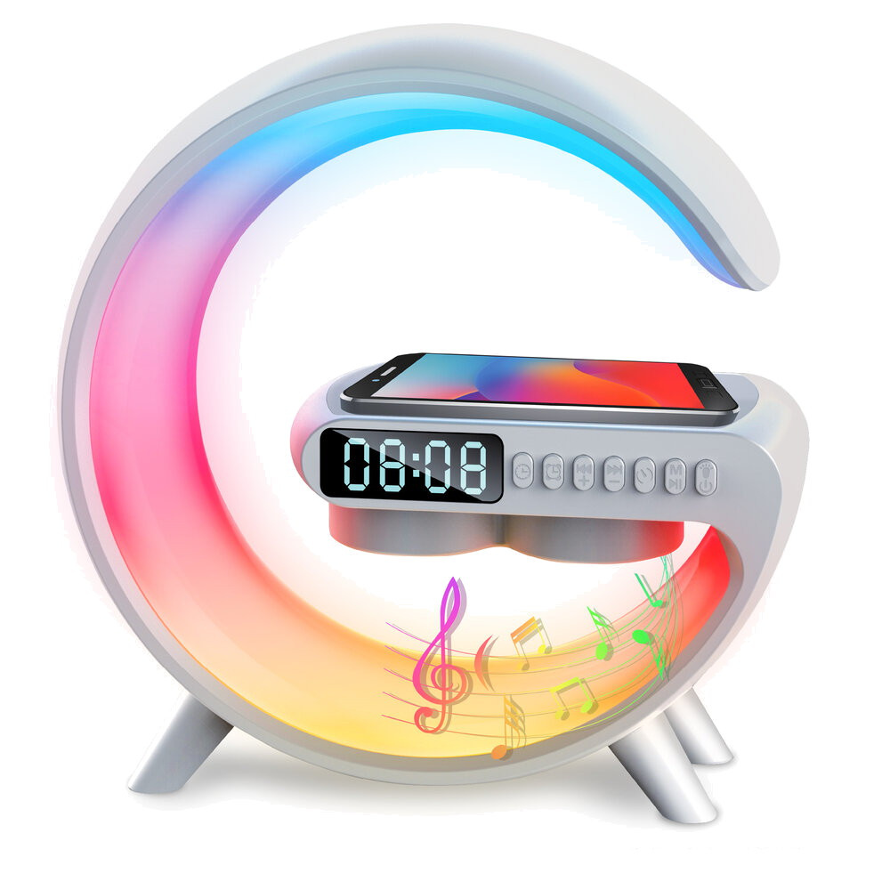 PFL Wireless Phone Charger Alarm Clock & Speaker