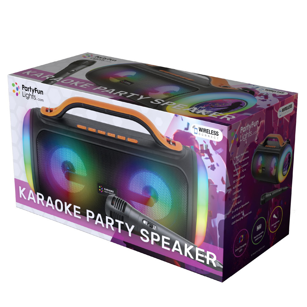 PFL Karaoke Party Speaker Sort & Orange
