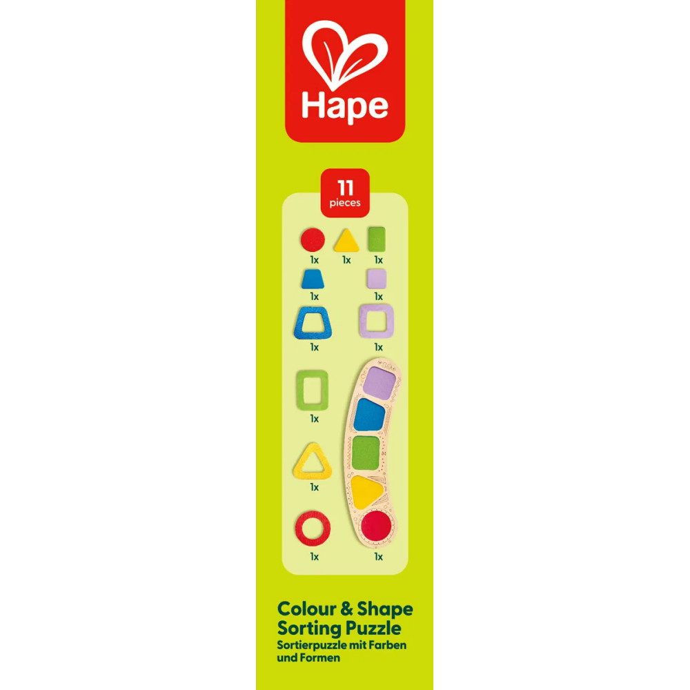Hape Farve- Og Formsorteringspuslespil