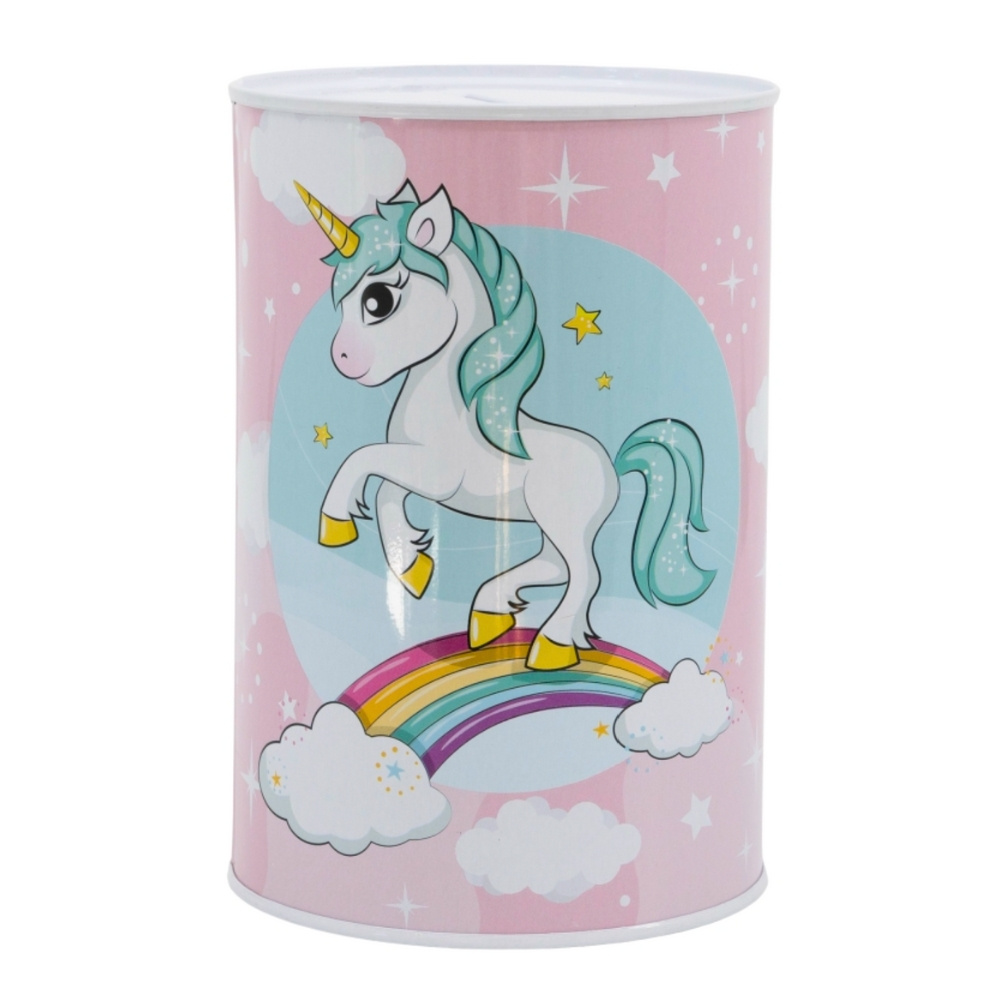 Tin piggy bank - Unicorn