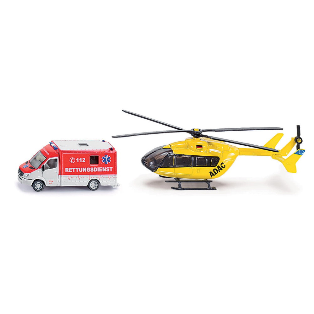 Siku Super 1:87 - Ambulance og helikopter