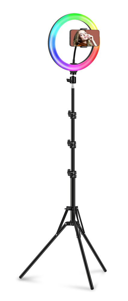 Toyrock - LED RINGLYS 26 CM MED JUSTERBAR STØTTE