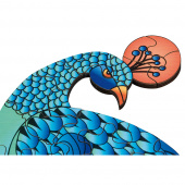 Artefakt Wooden Puzzle - Peacock 99 Brikker