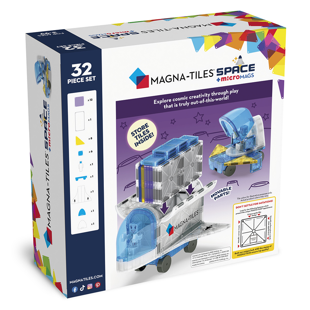Magna-Tiles - Combo + MicroMags - Space - 32 pc