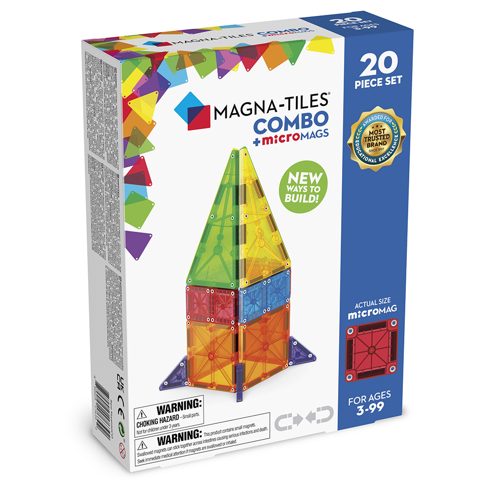 Magna-Tiles - Combo + MicroMags - 20 Delar