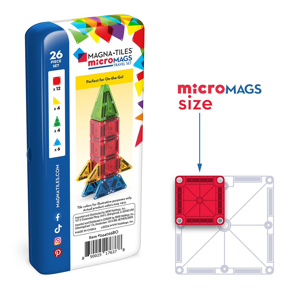 Magna-Tiles - MicroMags - 26 pc