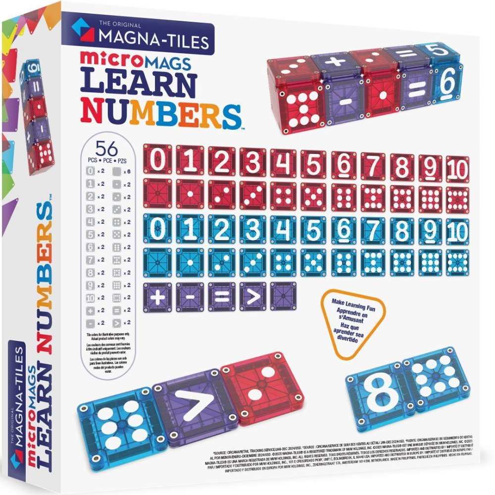 Magna-Tiles - Learn numbers - 56pcs