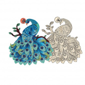 Artefakt Wooden Puzzle - Peacock 132 Brikker Artefakt Wooden Puzzle - Peacock 132 Brikker
