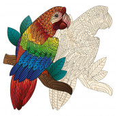 Artefakt Wooden Puzzle - Parrot 172 Brikker Artefakt Wooden Puzzle - Parrot 172 Brikker