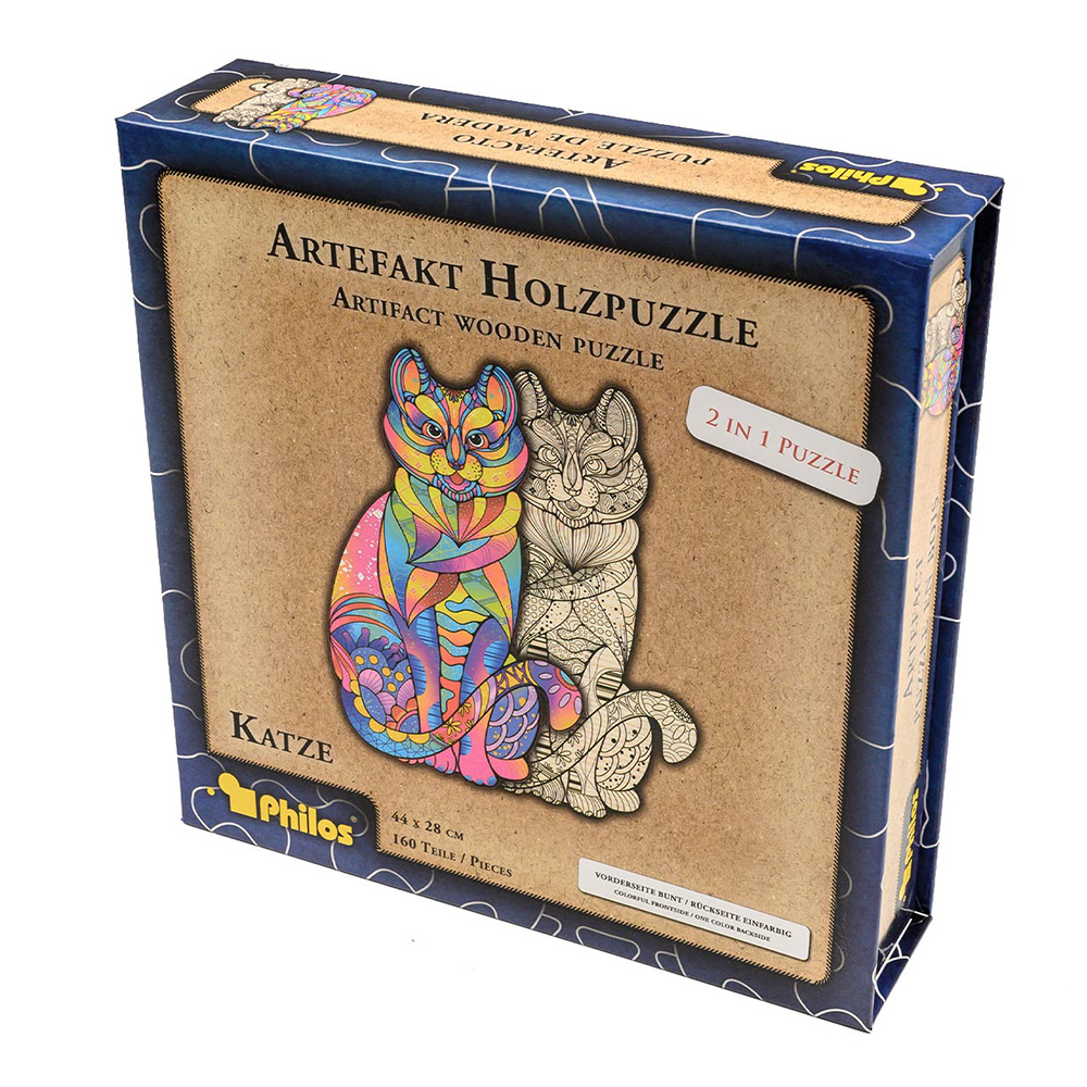 Artefakt Wooden Puzzle - Cat 160 Brikker