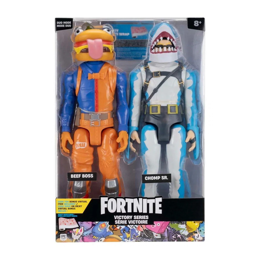 Fortnite Victory Series Duo Mode - Beef Boss & Chomp SR. - 30 cm