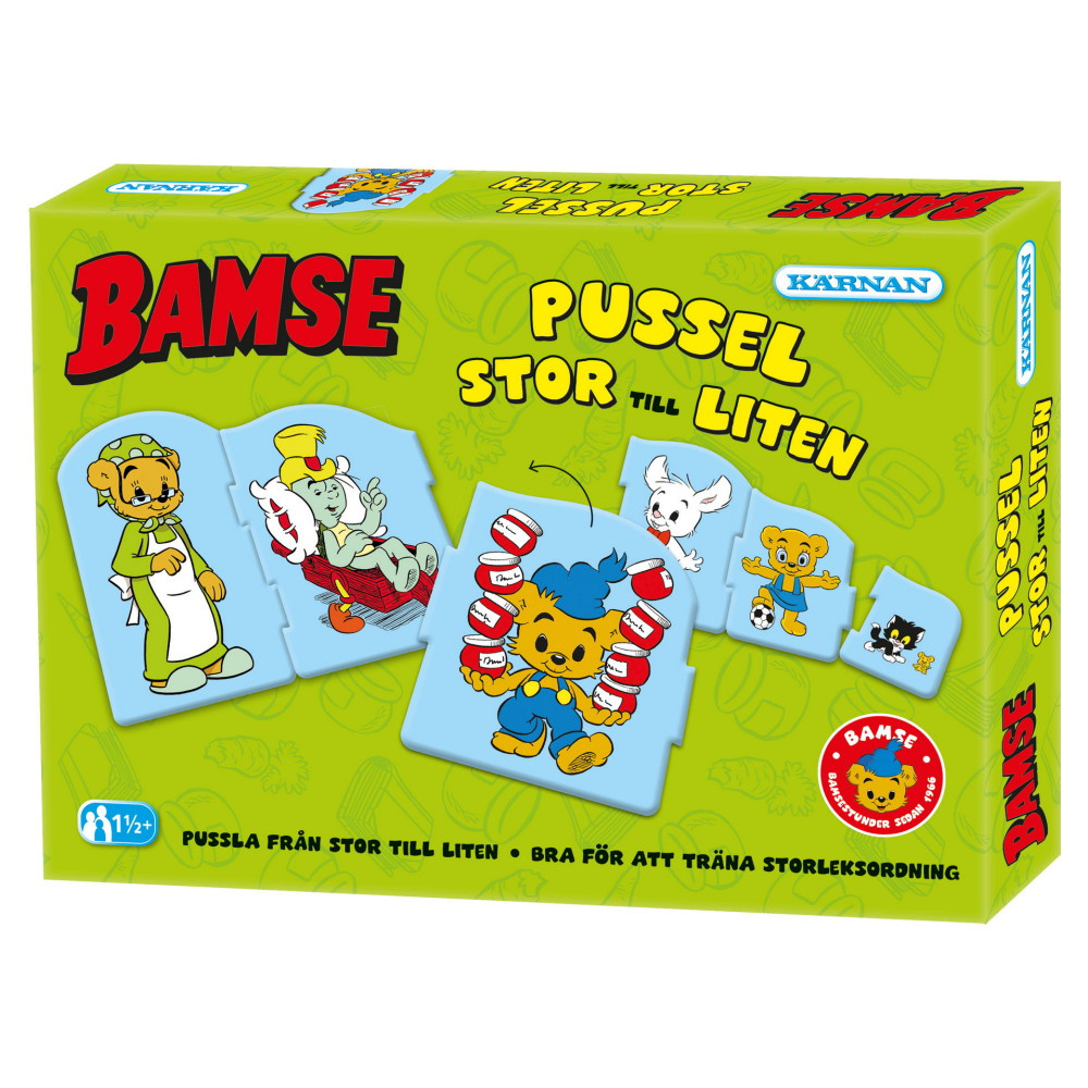 Kärnan Puslespil: Bamse – Fra stor til lille 6 Brikker
