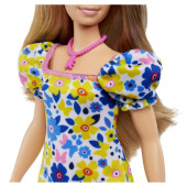 Barbie Fashionista Yellow Blue Floral Dress