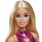 Barbie Fashionista - Pink kjole hjerteudskæring Barbie Fashionista - Pink kjole hjerteudskæring